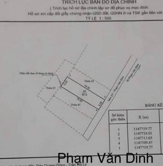 Bán lô đất đường Phạm Văn Dinh, phường Thắng Nhất , TP Vũng Tàu.