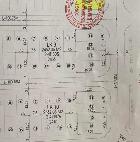 Lô Góc 2 mặt tiền đường Huỳnh Văn Hớn - trục chính khu Khang Linh P10 tp Vũng Tàu    