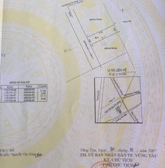 Cần lô đất nông nghiệp sổ riêng hẻm số 2 Chi Lăng, p12, tp. Vũng tàu