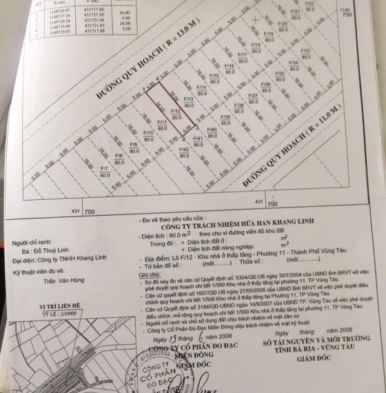 Bán lô đất khang linh phường 11, ngay trục chính  ra thẳng hodeco.. TPVT 