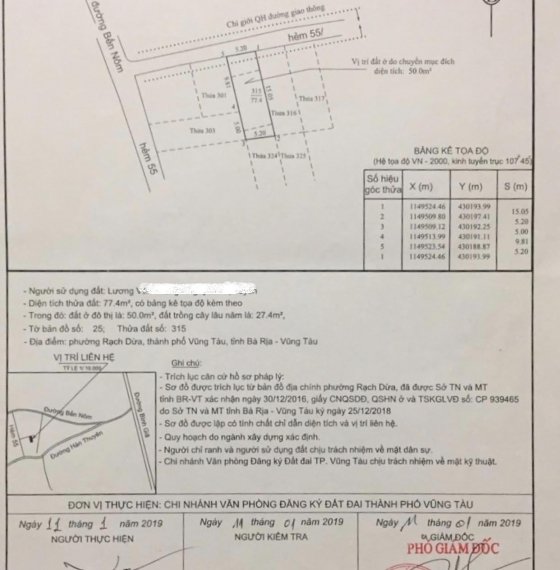 Đất thổ cư 3,2 tỷ trung tâm phường Rạch Dừa tp Vũng Tàu    