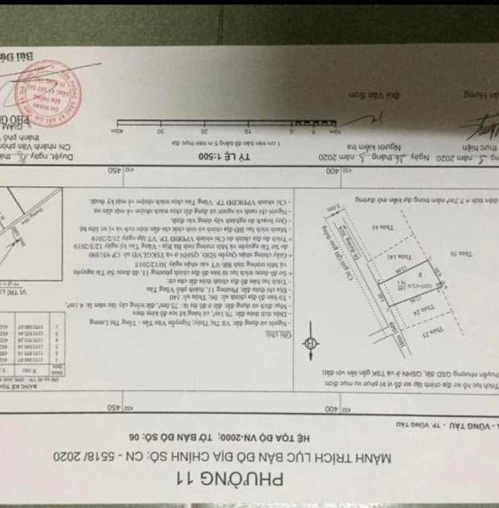 BÁN ĐẤT HẺM 1049 ĐƯỜNG 30/4, PHƯỜNG 11, TPVT.  