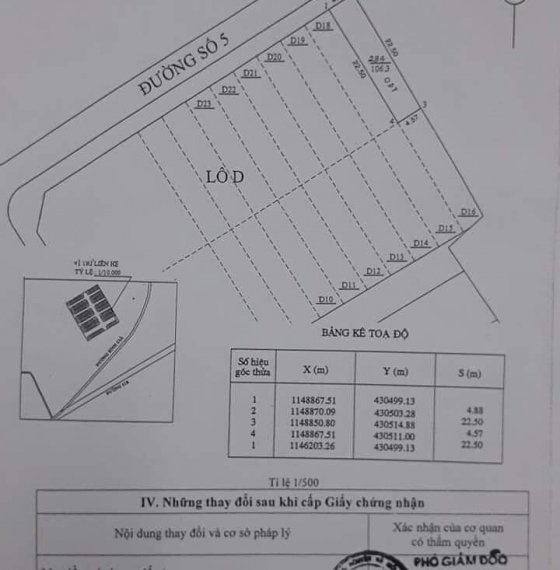 Bán đất tái Định cư P10 . giá 2,650 tỷ. Dt 106m2