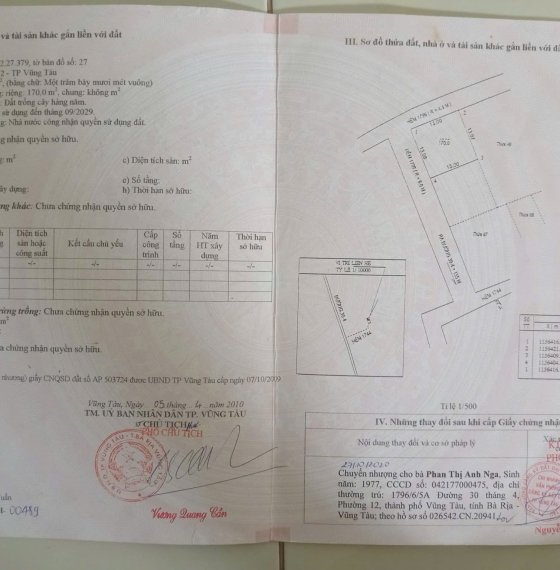 Ngộp. 170m2 ngang 13m sổ riêng giá dưới 1 tỷ phường 12 Vũng Tàu 