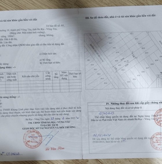 Bán Đất phường 10 sổ đỏ giá rẻ khu Khang Linh Vũng Tàu 