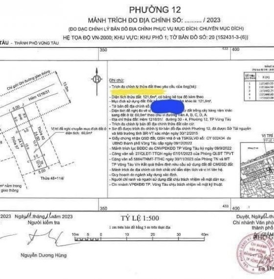 Bán đất thổ cư p12 tp Vũng Tàu 