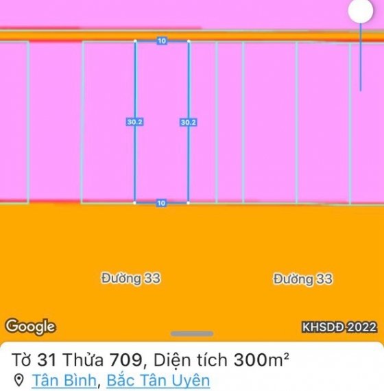 Bán Đất Đẹp mặt tiền đường số 33 khu VSIP 2 Bình Dương Tân Uyên 