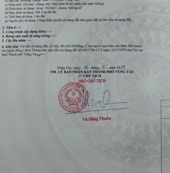 Bán nhà phường Thắng Nhất TpVt