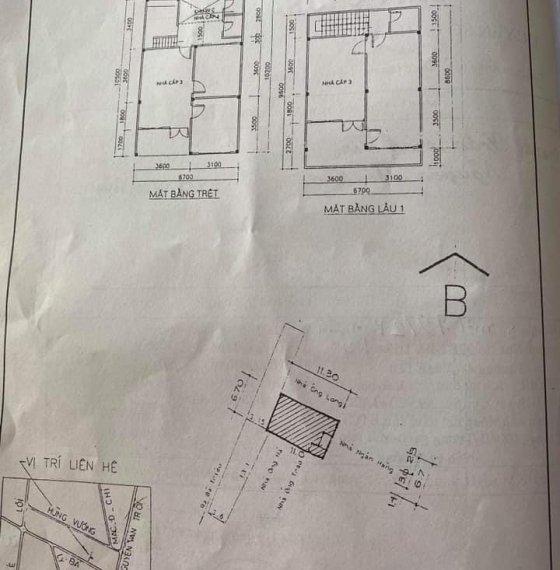 Bán nhà 1 trệt 1 lầu đường Bà Triệu phường 4, TP Vũng Tàu.