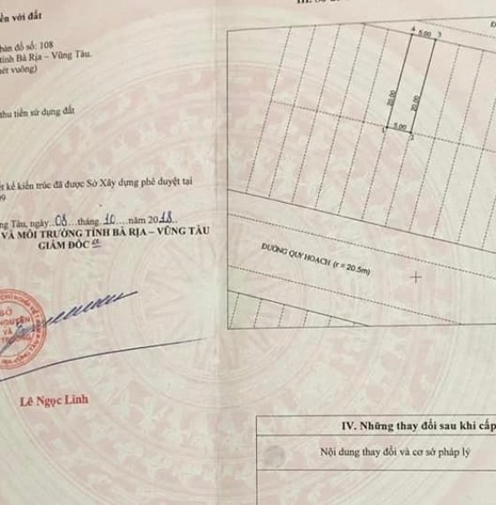 Chính chủ gửi bán lô đất Sông Cây Khế, dự án nhà ở phường 12, tp Vũng Tàu.