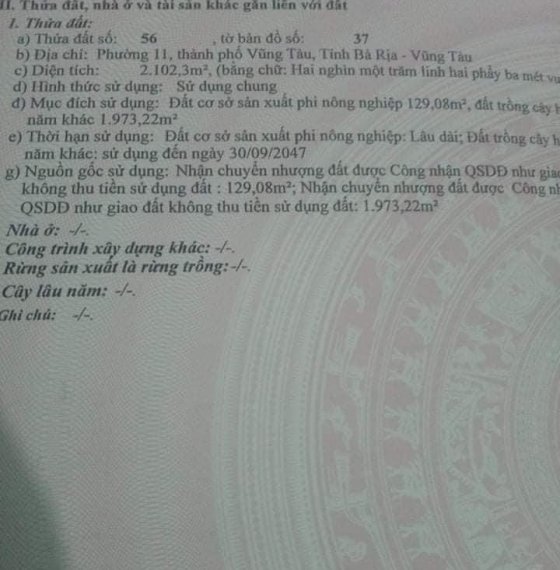 Bán đất có Nhà Tạm Cũ hẻm đường nhựa rộng 10m , gần cầu Rạch Bà , đường 30/4 phường 11 tp Vũng Tàu