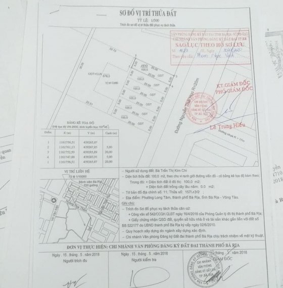Chính chủ gửi bán Mt nguyễn thái học phường Long tâm TP bà rịa vũng tàu