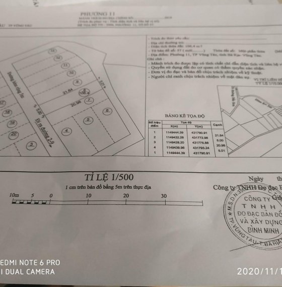 Bán lô Đất ĐẸP đối diện Bệnh Viện mới P11 tp Vũng Tàu