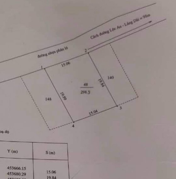 Bán lô đất X.Lộc An, H.Đất Đỏ, BRVT