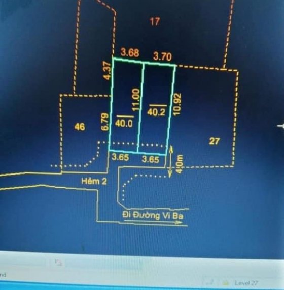 Bán lô đất hẻm số 2 đường Vi Ba P thắng nhì TPVT