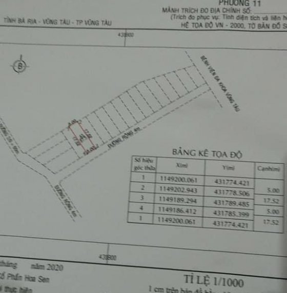 Bán lô đất sát bên hông bệnh viện , đất đẹp vị trí hot, quy hoạch đất ở đô thị. TPVT