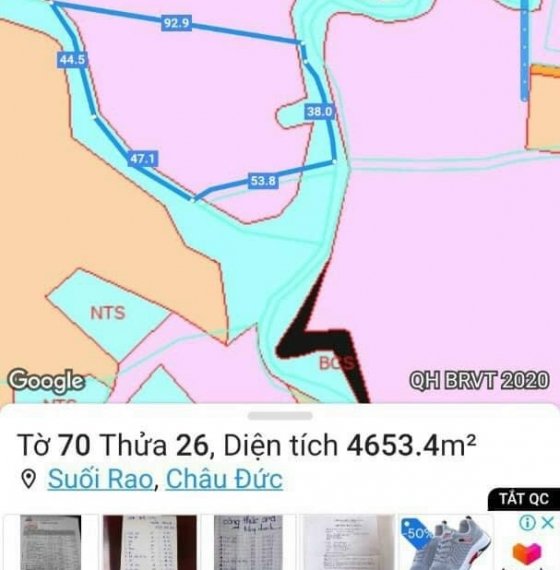 Bán đất tại Suối Rao, Châu Đức BRVT