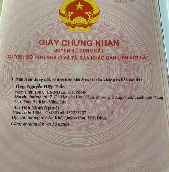 Đất hẻm 780 bình giã P10 TPVT