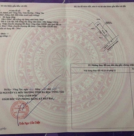 Bán Đất thổ cư hẻm đường Hàn Thuyên P10 tp Vũng Tàu