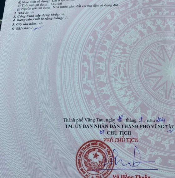 Hàng hót đất 1.65 ha tái định cư, phường 10, tp Vũng Tàu.