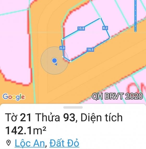 Bán đất gần biển Lộc An , Đất Đỏ , BRVT