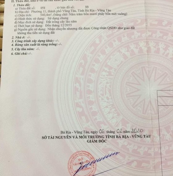 Bán Đất mặt hẻm 965 đường 30/4 P11 Tpvt