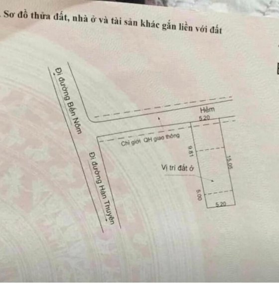 CHÍNH CHỦ GỬI BÁN GẤP LÔ ĐẤT BẾN NÔM HẺM XE HƠI PHƯỜNG RẠCH DỪA. TPVT