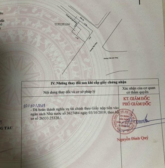 Bán đất mặt tiền tiền cảng phường thắng nhất Vũng tàu.