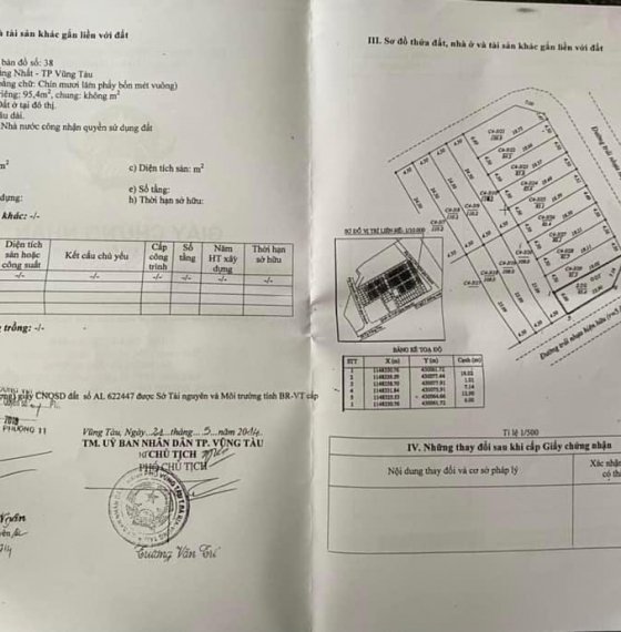 Lô góc khu đô thị Chí Linh , p Thắng Nhất tp Vũng Tàu