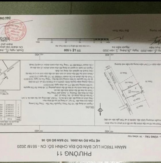 BÁN ĐẤT HẺM 1049 ĐƯỜNG 30/4, PHƯỜNG 11, TPVT.