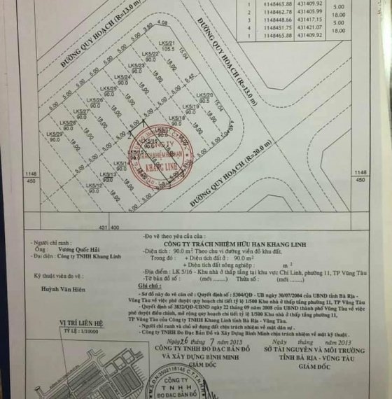 Chính chủ gửi bán lô đất Khang Linh ,phường 11, Tp Vũng Tàu.