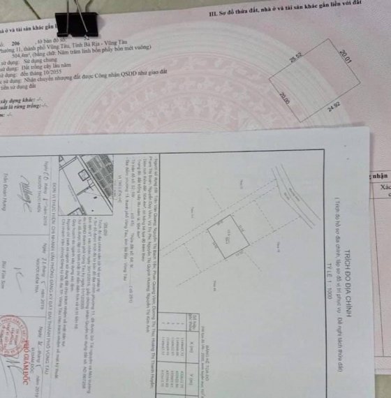 Bán Đất nông nghiệp cây lâu năm bìa RIÊNG , gần khu Biệt Thự Phước Sơn phường 11 tp Vũng Tàu.