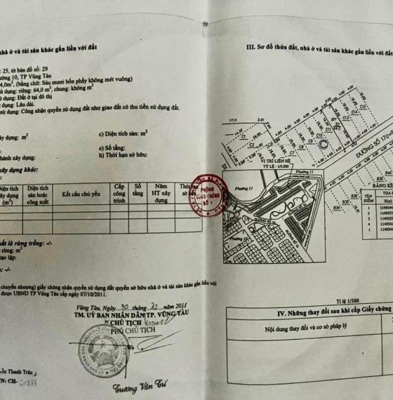 Đất tái định cư Đồi 2 , P10 tp biển Vũng Tàu