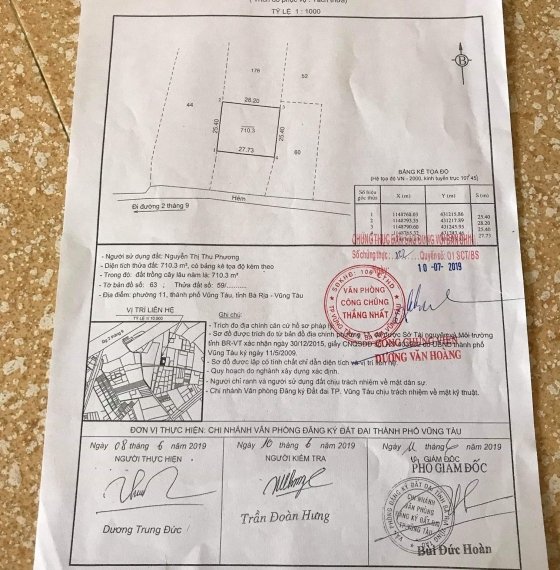 Cần bán đất hẻm 780 Bình giã gần khu Khang Linh p10, tp vũng tàu