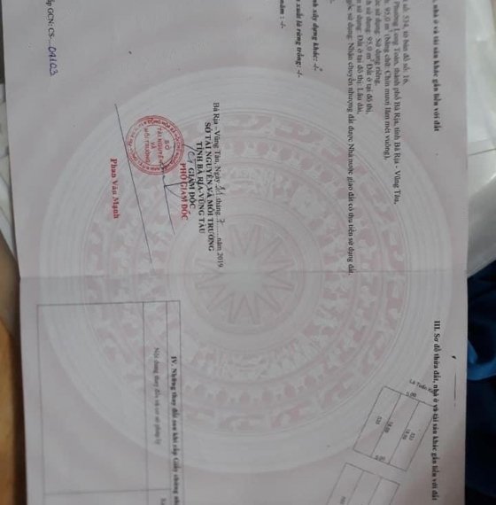 Bán lô đất khu tái định cư 30/4 trên Long Toàn Bà Rịa, TP Vũng Tàu.