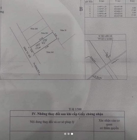 Cần tiền nên bán gấp lô đất hẻm 869 đường 30/4 , phường 11 TPVT