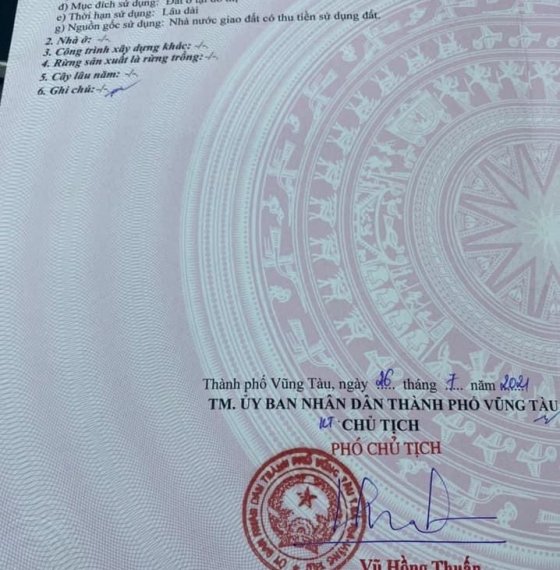 Chủ đất xinh đẹp như hoa hậu GỬI BÁN lô đất tái định cư 1,6ha Phường 10 tp Vũng Tàu .