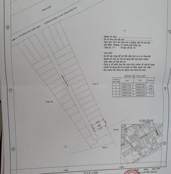 Bán đất Hẻm đường ĐÔ LƯƠNG P12 TPVT