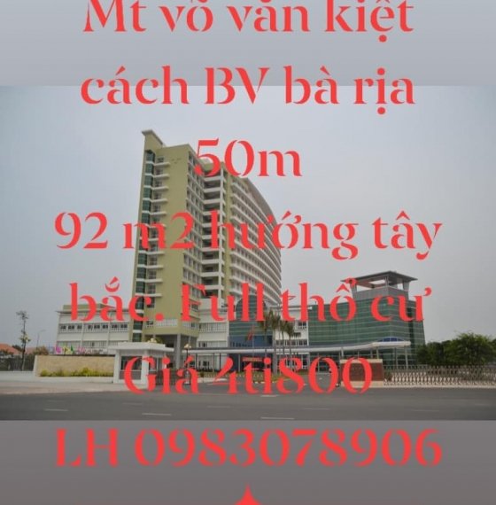 Đất Gần bệnh viện bà rịa mặt tiền đường vỏ văn kiệt
