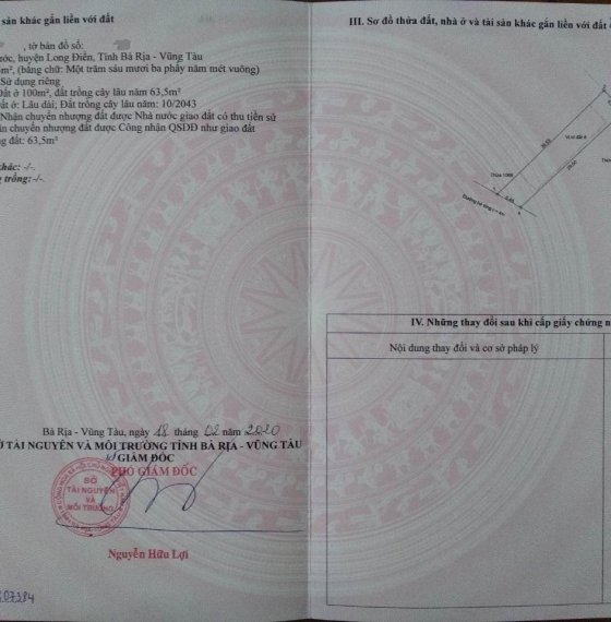 BÁN ĐẤT THỔ CƯ TAM PHƯỚC. LONG ĐIỀN. BÀ RỊA VŨNG TÀU