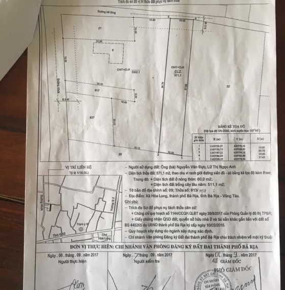 Bán đất gần cổng chào, tp Bà Rịa