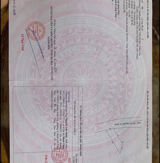 Chính chủ bán căn nhà 1 trệt 1 lầu hẻm 180 Nguyễn An Ninh ,phường 7, TP Vũng Tàu.