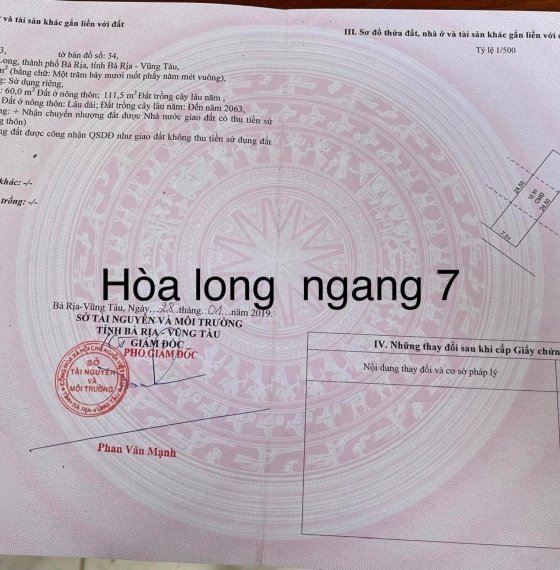 bán lô đất biệt thự  cực đẹp, tại Hòa Long BRVT