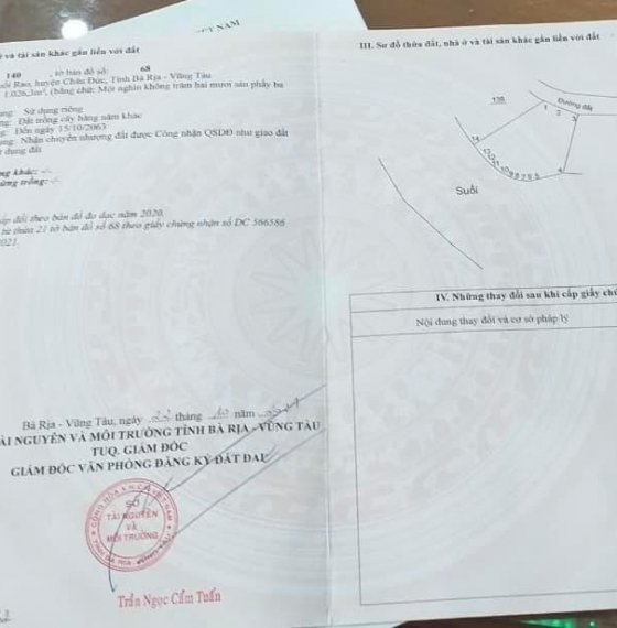 Bán đất view hồ cực Đẹp , Suối Rao , Châu Đức BRVT