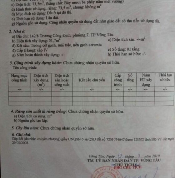 Bán đất đường Trương công Định ngay ngã 5 Lê Hồng Phong tp Vũng Tàu