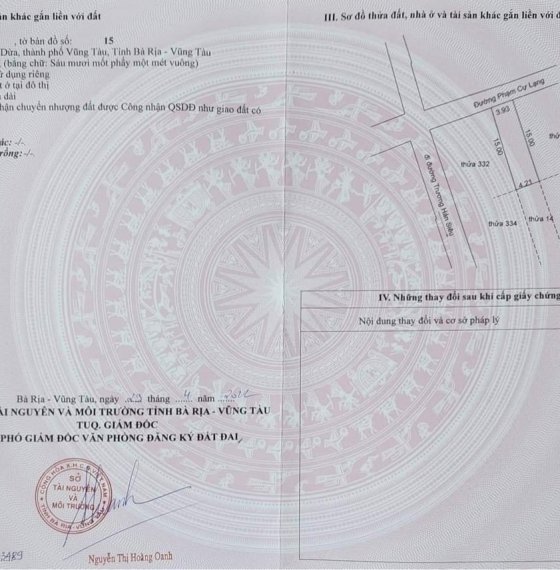 Bán nhà C4 MT đường Phạm cự Lạng P rạch dừa tp Vũng tàu