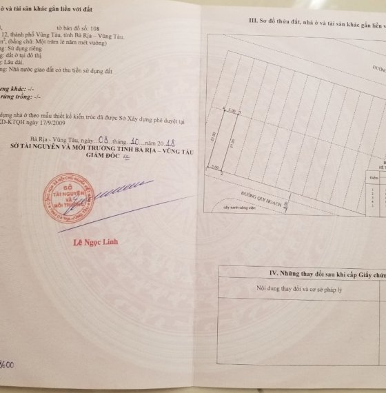Bán đất thổ cư giá rẻ thành phố Vũng tàu