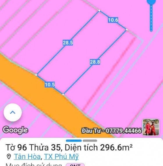 Bán đất tp phú mỹ