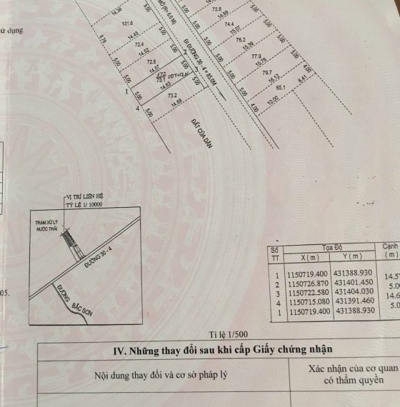 Bán Đất thổ cư mặt hẻm 869 đường 30/4 tp vt