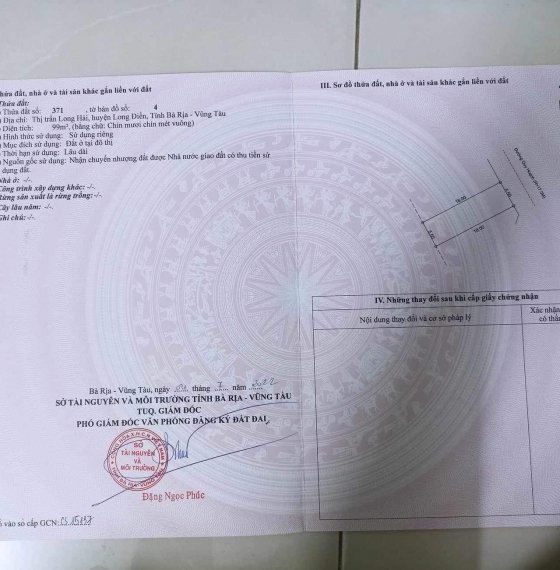 Bán Đất tái định cư Long Hải Vũng Tàu